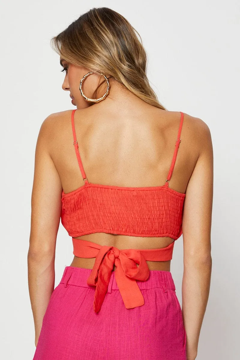 Red Singlet Sleeveless Crop sold by Ally Fashion product image thumbnail 5