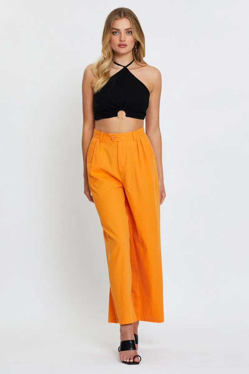 Black Crop Top Sleeveless Halter sold by Ally Fashion product image thumbnail 2