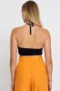 Black Crop Top Sleeveless Halter sold by Ally Fashion