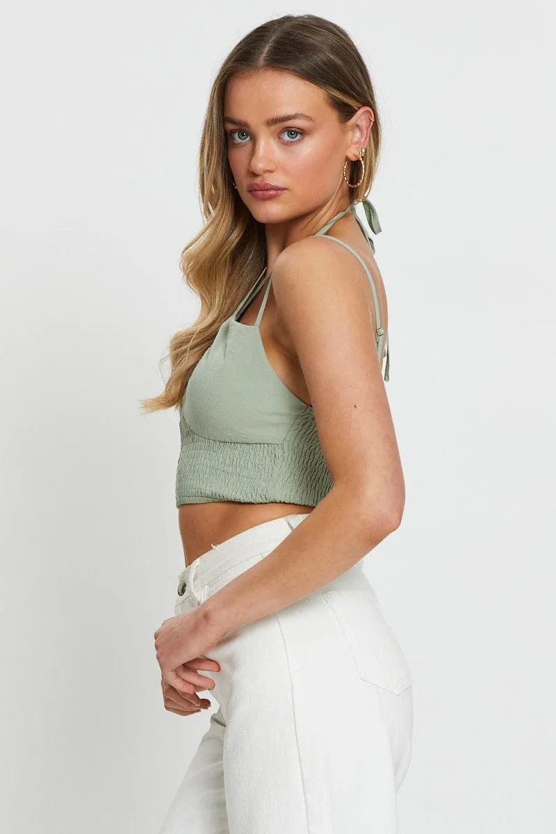 Green Singlet Top Sleeveless Crop sold by Ally Fashion product image thumbnail 3