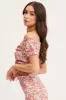 Print Crop Top Short Sleeve Tie Up sold by Ally Fashion