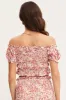 Print Crop Top Short Sleeve Tie Up sold by Ally Fashion