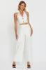 Stripe Crop Top Sleeveless Collared sold by Ally Fashion