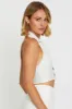 Stripe Crop Top Sleeveless Collared sold by Ally Fashion