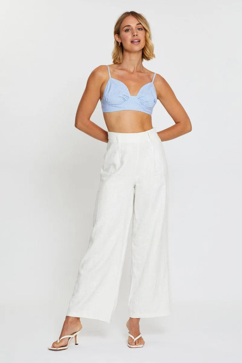 Stripe Crop Bralette Sleeveless V-Neck sold by Ally Fashion product image thumbnail 2