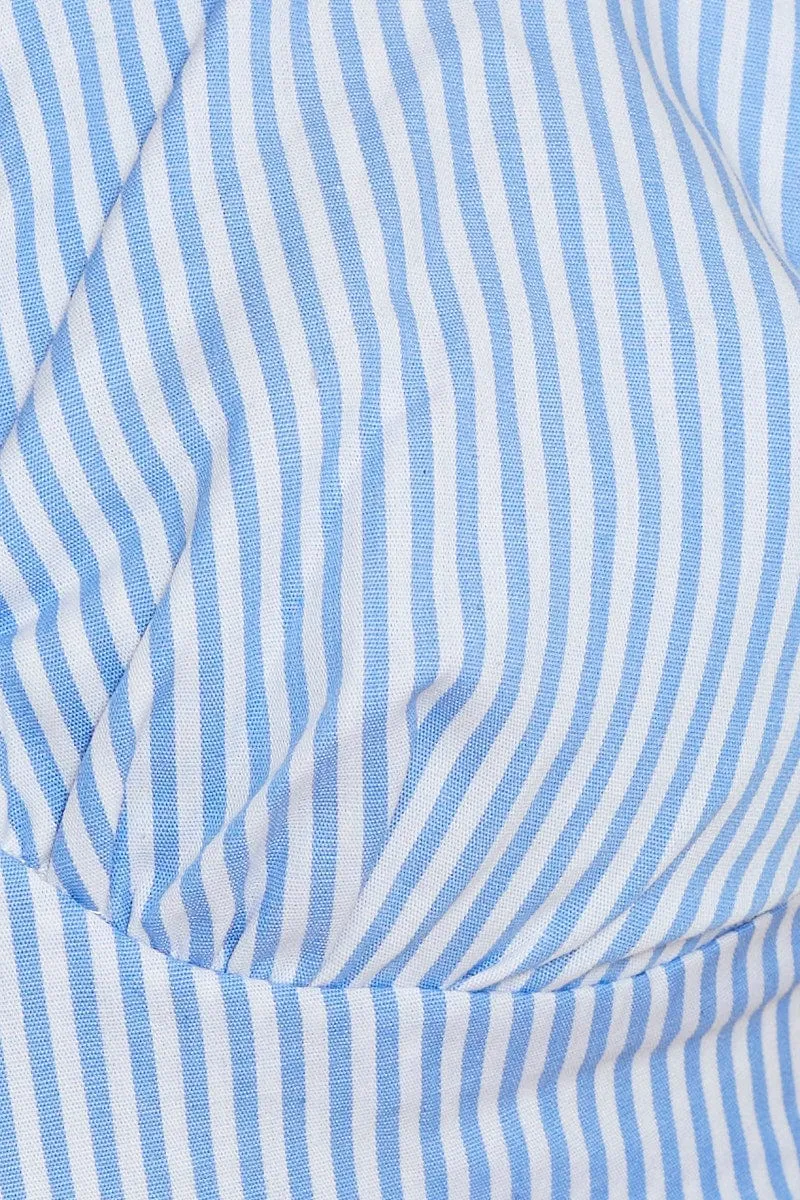 Stripe Crop Bralette Sleeveless V-Neck sold by Ally Fashion product image thumbnail 5