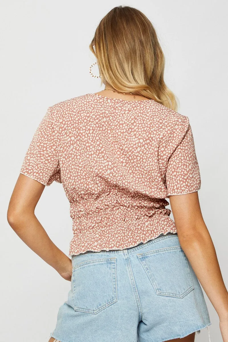 Geo Print Crop T Shirt Short Sleeve sold by Ally Fashion product image thumbnail 5