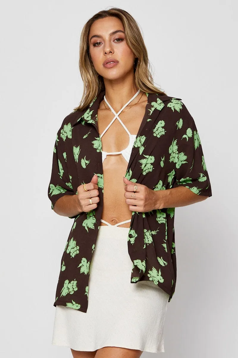 Print Relaxed Shirts Short Sleeve Collared sold by Ally Fashion product image thumbnail 3