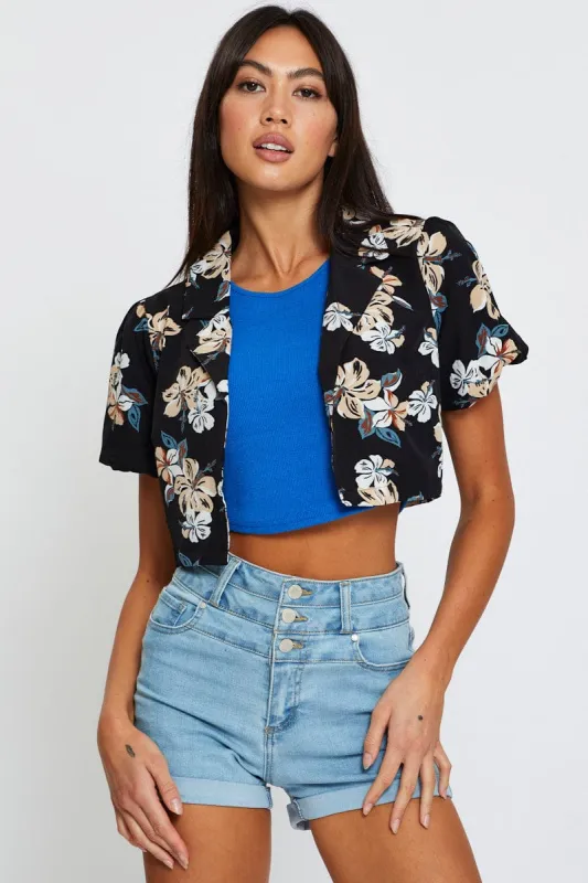 Print Relaxed Shirts Short Sleeve Crop sold by Ally Fashion
