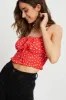 Print Waist Shirred Ruched Singlet Top sold by Ally Fashion