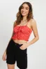 Print Waist Shirred Ruched Singlet Top sold by Ally Fashion