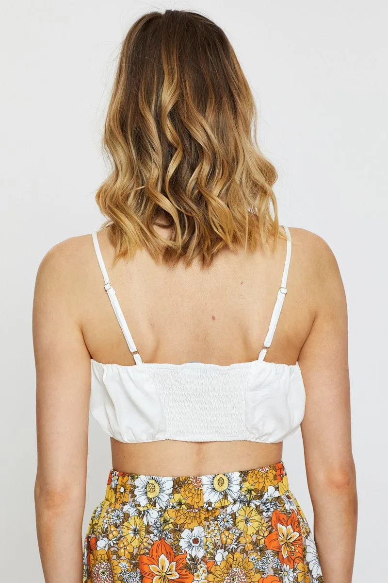 White Singlet Top Sleeveless Cowl Neck sold by Ally Fashion product image thumbnail 5