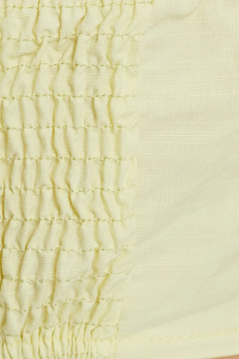 Yellow Crop Top Short Sleeve Off Shoulder sold by Ally Fashion product image thumbnail 5