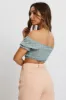 Print Rouching Crop Top sold by Ally Fashion
