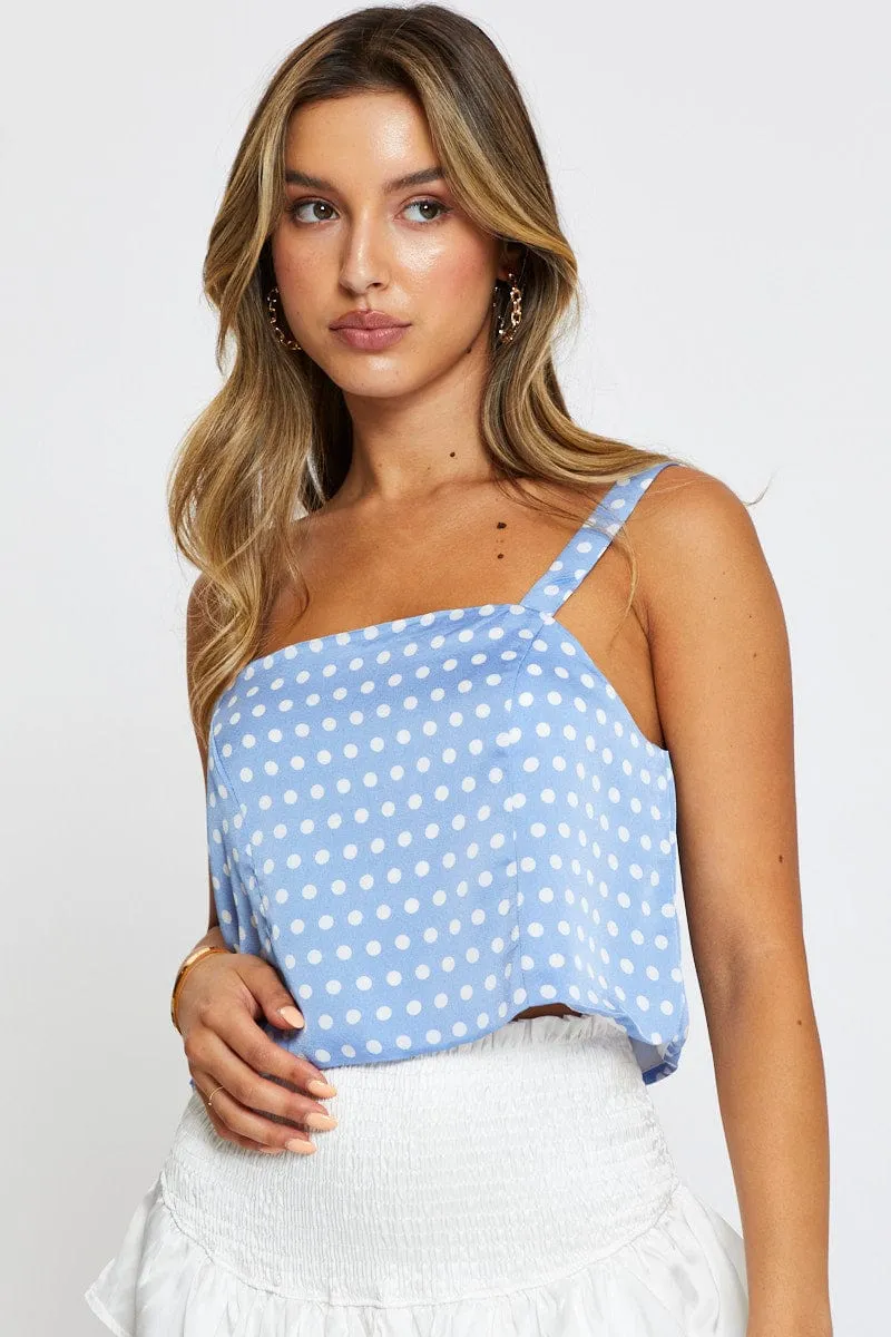 Polka Dot Singlet Top Square Neck Linen sold by Ally Fashion product image thumbnail 3