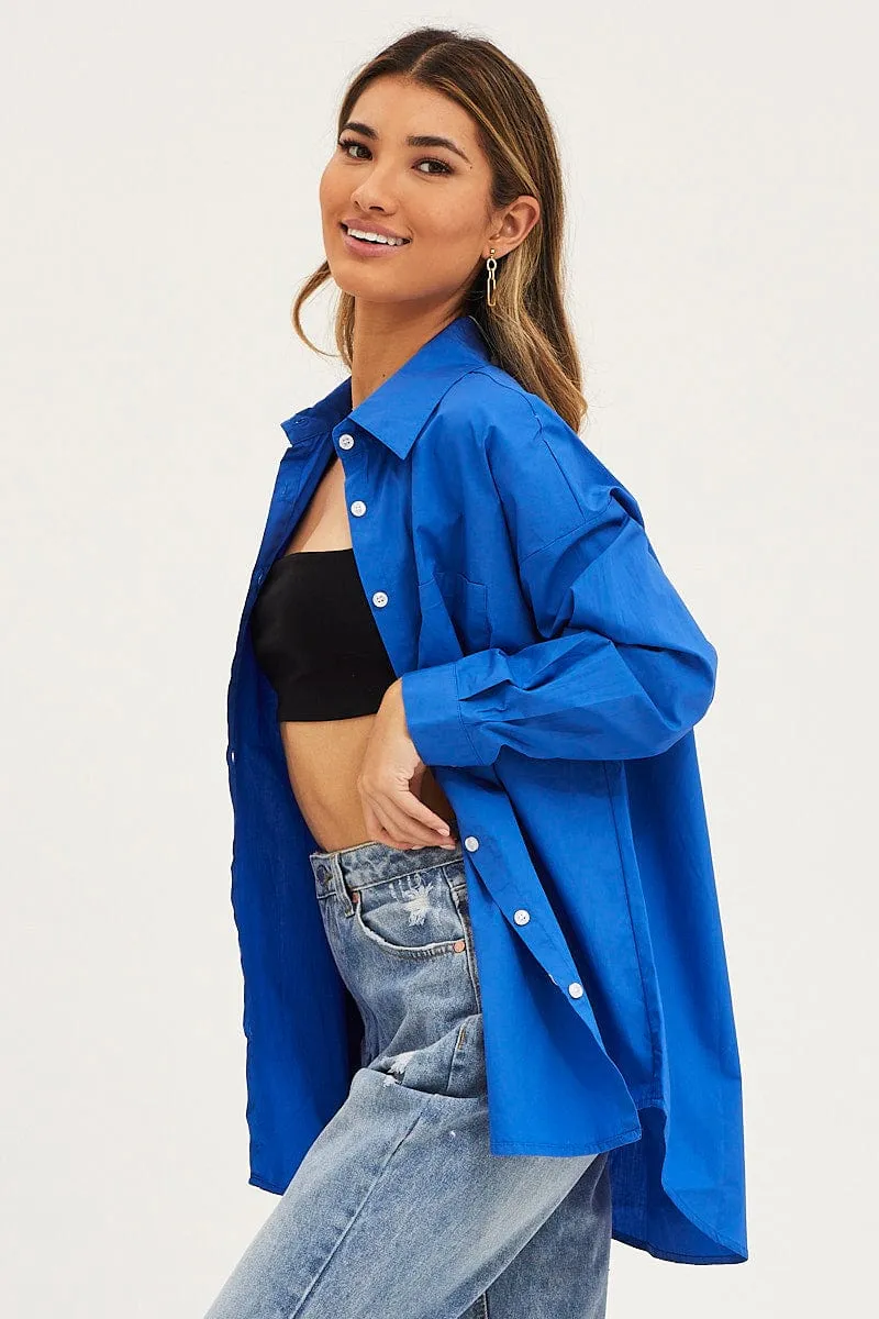 Navy Long Sleeve Shirt sold by Ally Fashion product image thumbnail 4