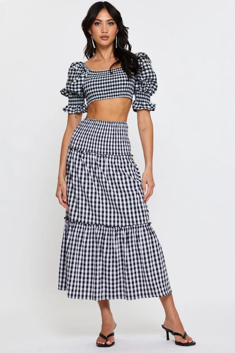 Check Crop Top Short Sleeve sold by Ally Fashion product image thumbnail 2