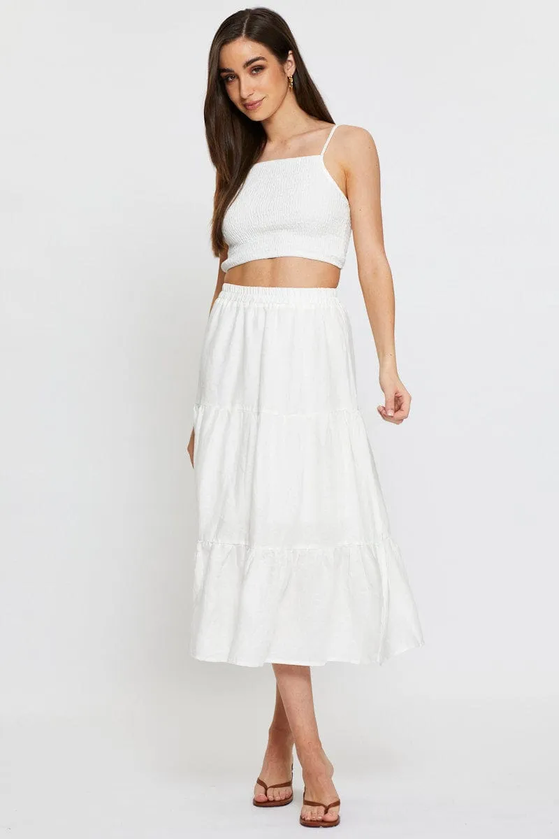 White Singlet Top Sleeveless sold by Ally Fashion product image thumbnail 2