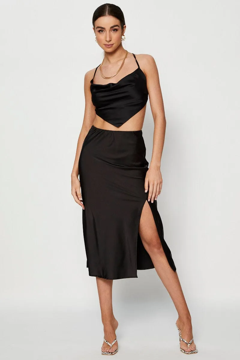 Black Scarf Top Sleeveless sold by Ally Fashion product image thumbnail 3
