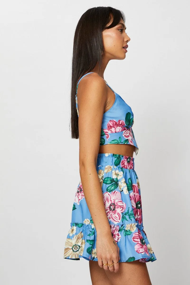 Print Scarf Top Crop sold by Ally Fashion product image thumbnail 4