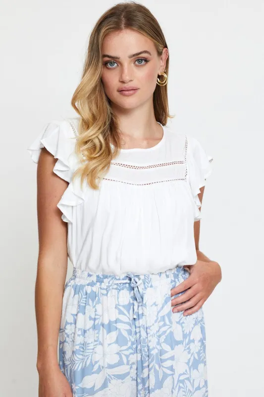 White Crop T Shirt Short Sleeve sold by Ally Fashion