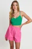 Green Crop Top Sleeveless V-Neck sold by Ally Fashion