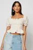 Check Crop Shirts Short Sleeve sold by Ally Fashion