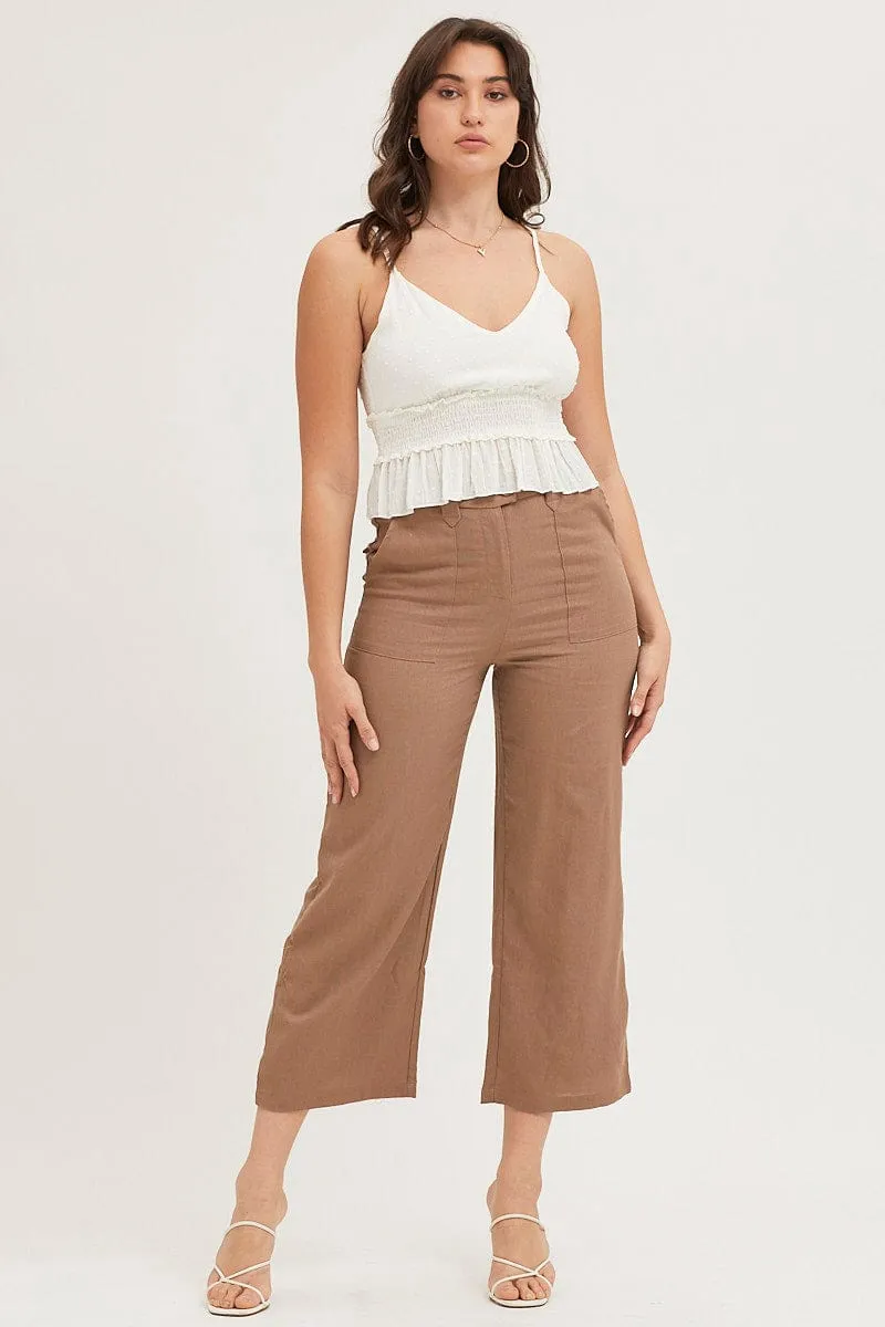 White Ruffle Top Sleeveless sold by Ally Fashion product image thumbnail 2