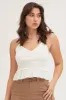 White Ruffle Top Sleeveless sold by Ally Fashion