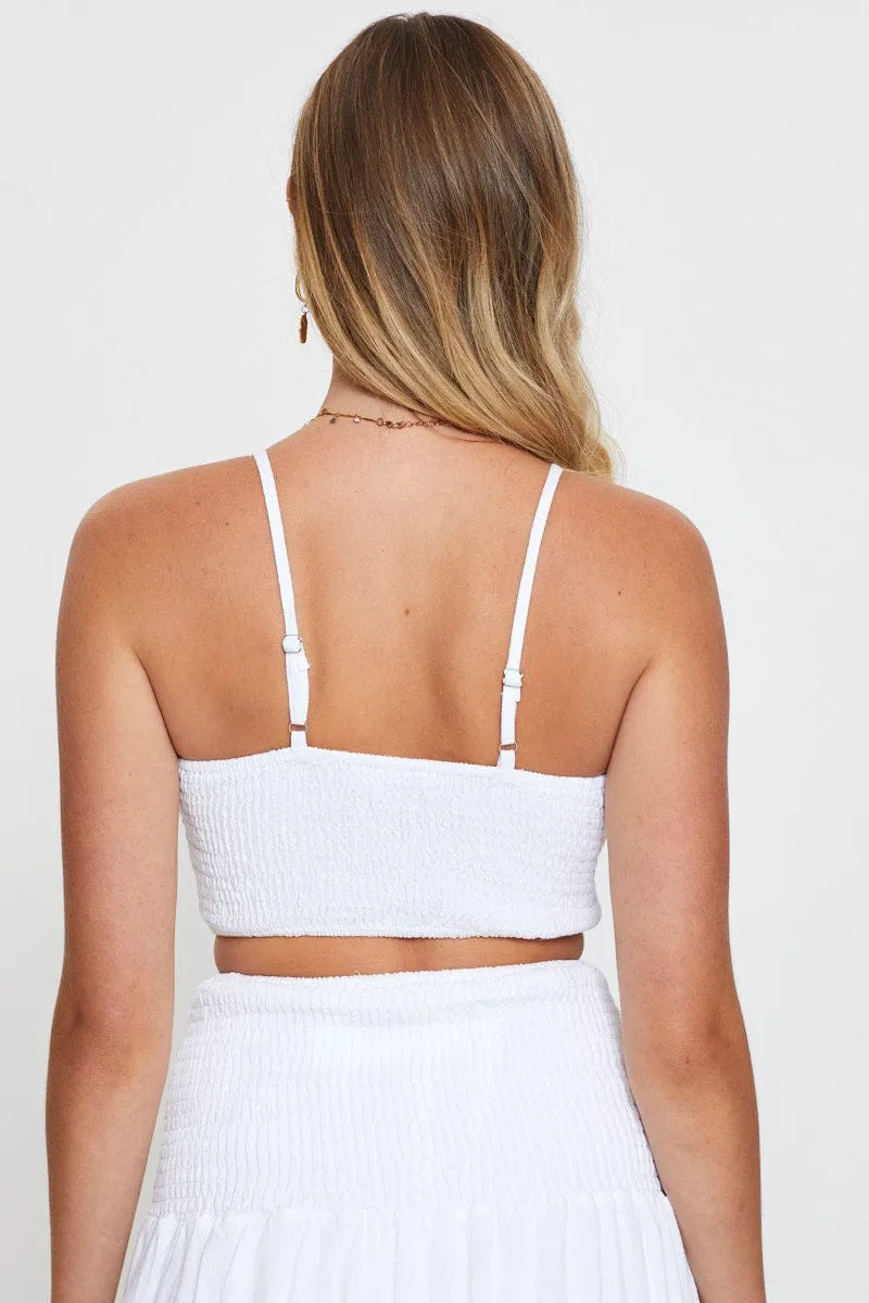 White Cami Top Sleeveless Crop sold by Ally Fashion product image thumbnail 5