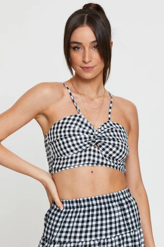 Check Cami Top Crop sold by Ally Fashion