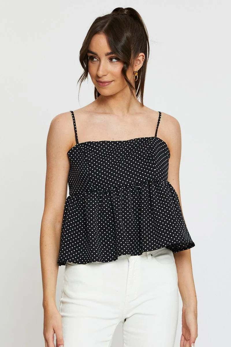Polka Dot Cami Top Peplum sold by Ally Fashion product image thumbnail 3