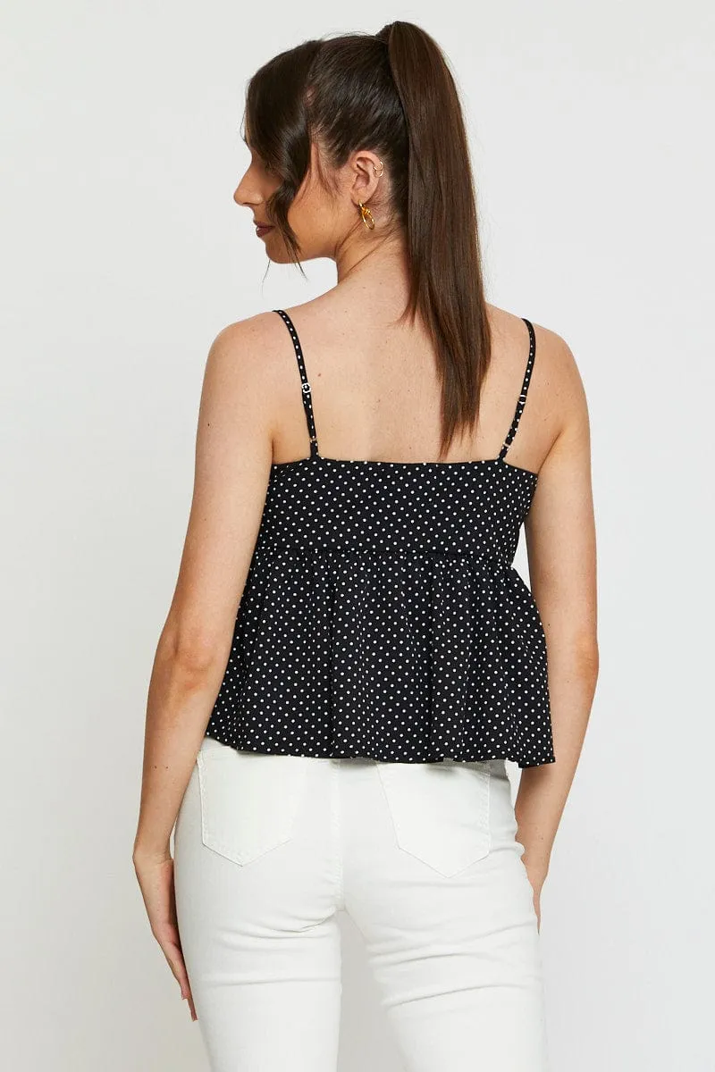 Polka Dot Cami Top Peplum sold by Ally Fashion product image thumbnail 5