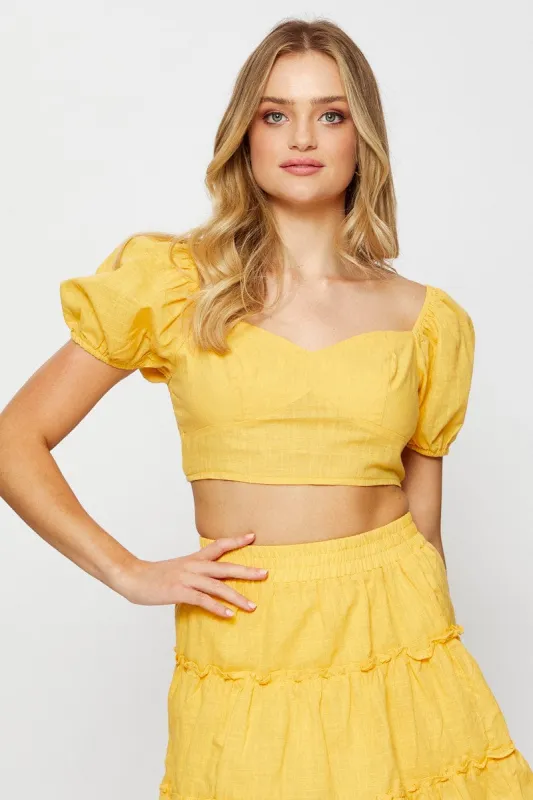 Orange Crop Top Short Sleeve sold by Ally Fashion