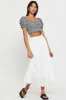 Check Crop Top Short Sleeve sold by Ally Fashion