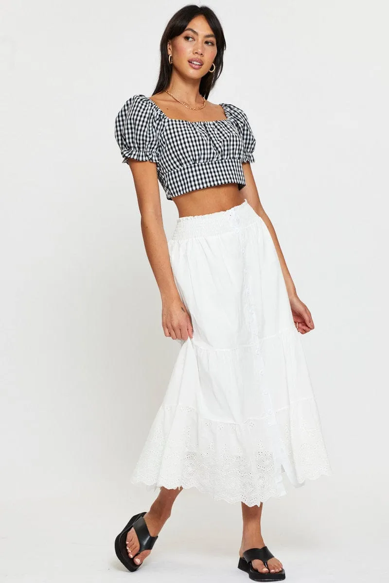 Check Crop Top Short Sleeve sold by Ally Fashion product image thumbnail 2