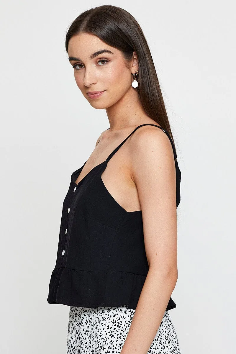 Black Peplum Top Sleeveless sold by Ally Fashion product image thumbnail 4