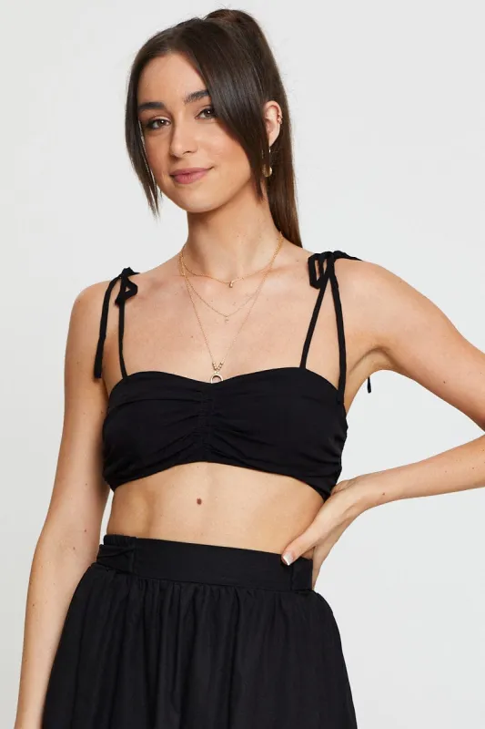 Black Crop Top Sleeveless sold by Ally Fashion