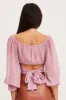 Pink Crop Top Long Sleeve sold by Ally Fashion