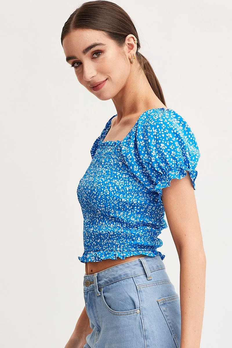 Print Crop Top Short Sleeve sold by Ally Fashion product image thumbnail 4