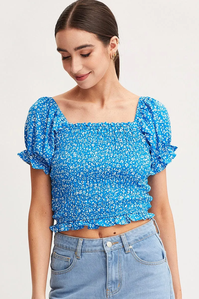 Print Crop Top Short Sleeve sold by Ally Fashion product image thumbnail 3