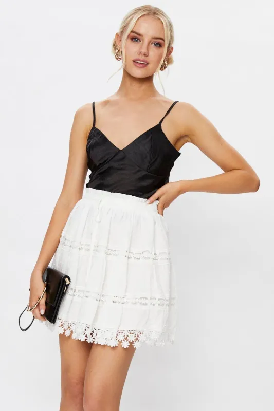 Black Satin Cami Top sold by Ally Fashion