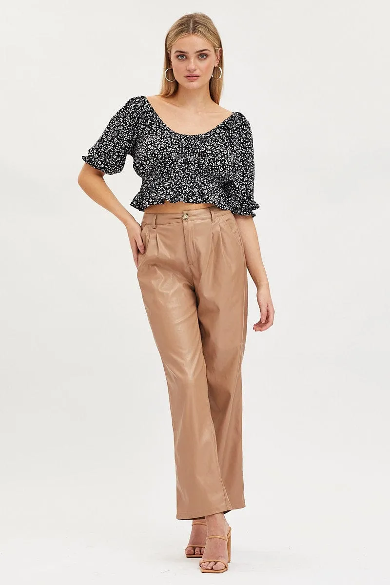 Print Crop Top Short Sleeve sold by Ally Fashion product image thumbnail 2