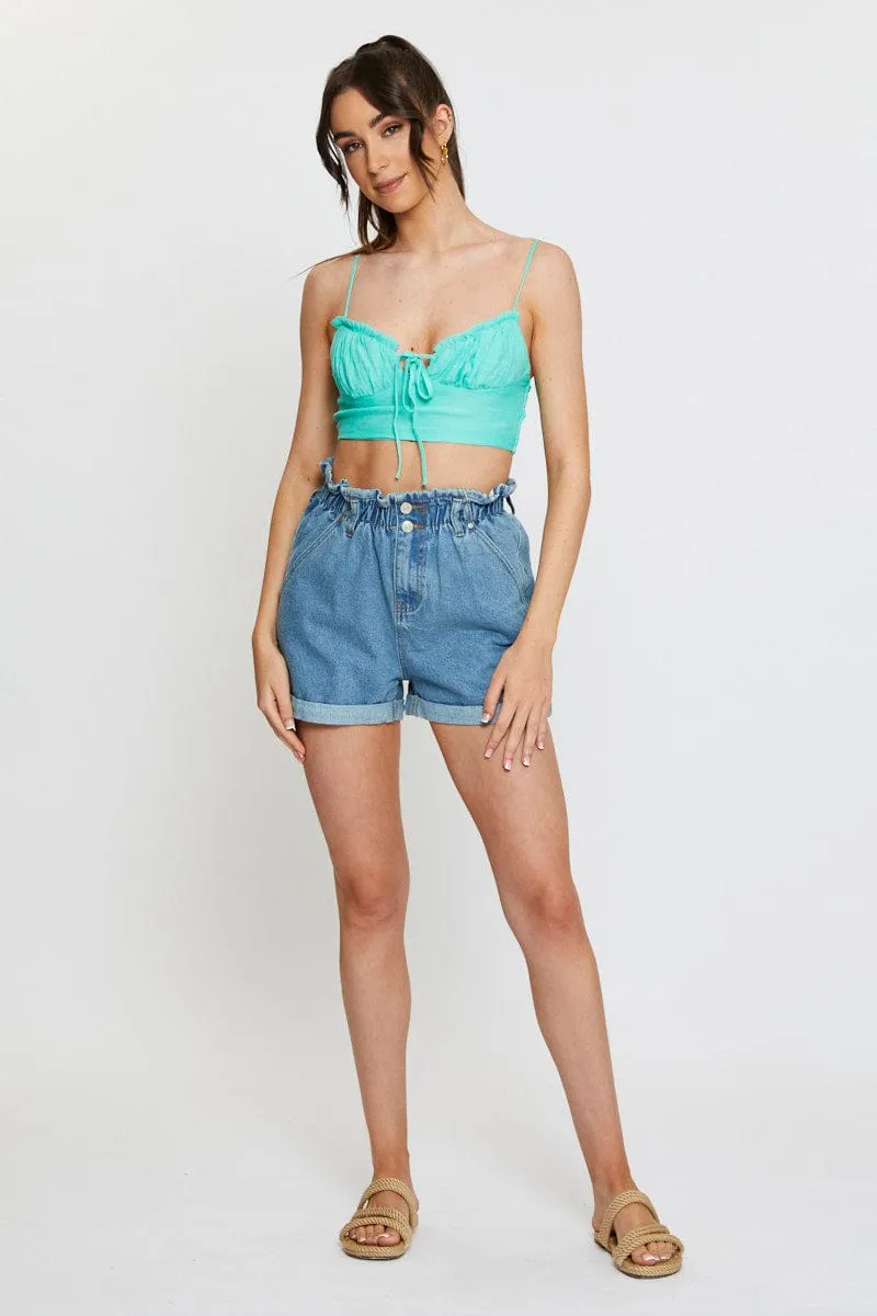 Green Crop Top Sleeveless sold by Ally Fashion product image thumbnail 2