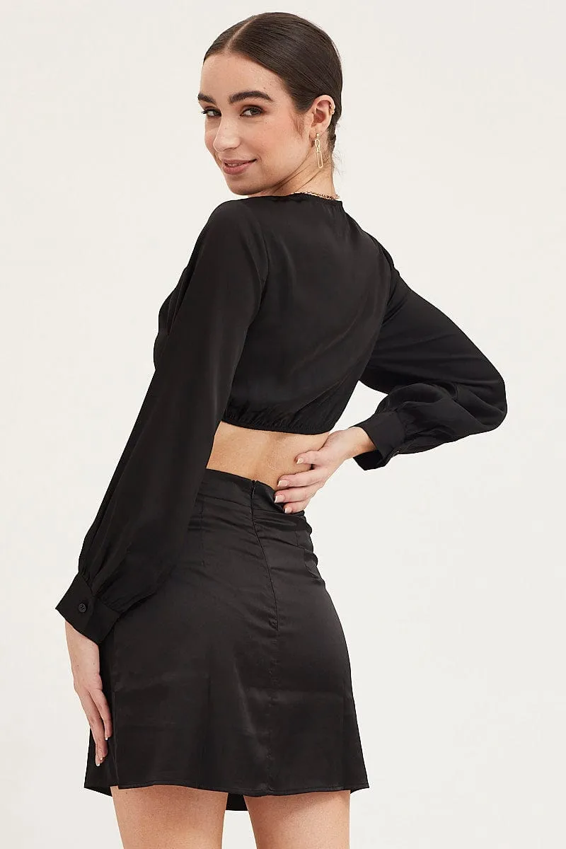 Black Crop Top Long Sleeve sold by Ally Fashion product image thumbnail 5