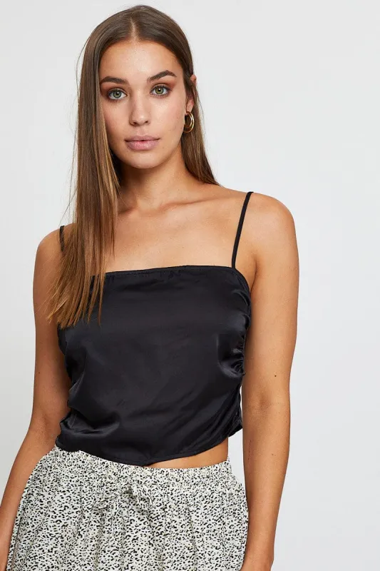 Black Crop Top Sleeveless sold by Ally Fashion