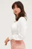 White Crop Top Long Sleeve sold by Ally Fashion