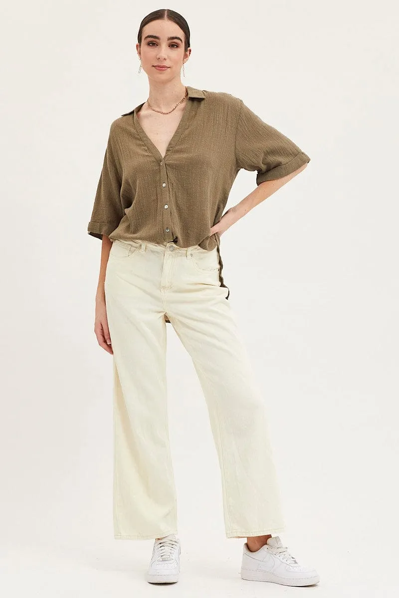 Green Shirt Top Short Sleeve sold by Ally Fashion product image thumbnail 2