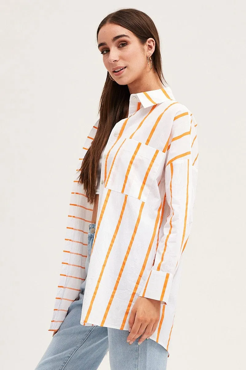 Stripe Long Sleeve Button Up Shirt sold by Ally Fashion product image thumbnail 4