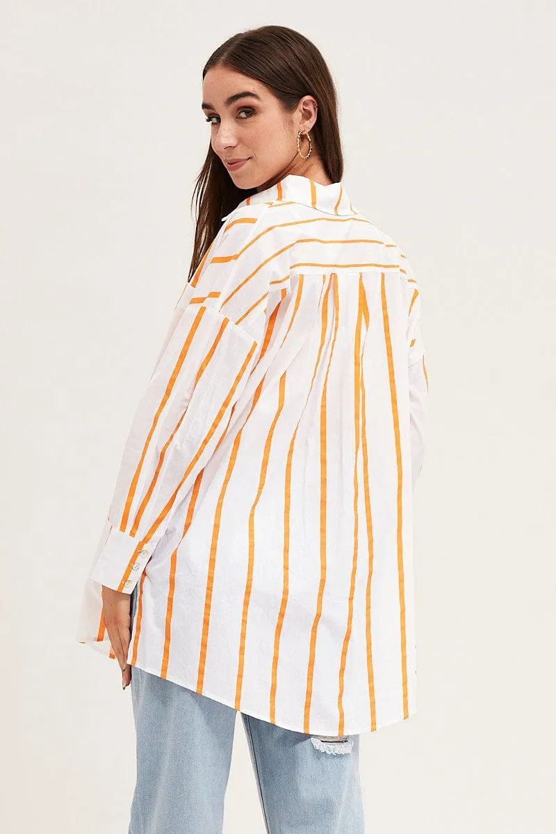 Stripe Long Sleeve Button Up Shirt sold by Ally Fashion product image thumbnail 5